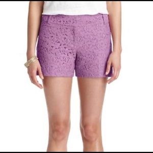Loft Marissa Lavender Lilac Lace High Rise Shorts 2